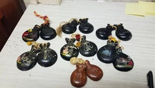 3 Vintage Spanish Hand-Carved Wood Castanets / K139