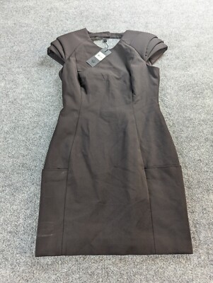 Mackage Dress Womens 4 Little Brown Layered Cap Sleeve Mini Corktail 