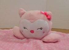 Child of Mine Kitty Pink Polka Dot Lovie Lovey Plush Security Blanket