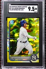 JASSON DOMINGUEZ - 2022 BOWMAN CHROME SAPPHIRE PROSPECT YELLOW REFRACTOR #ED/50