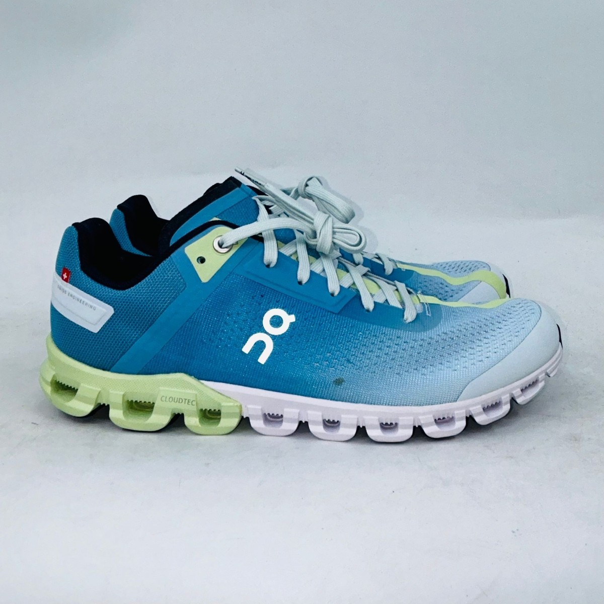 CLOUDFLOW WOMENS BLUE/LIME FIRM COMFORTABLE ZERO-GRAVITY 