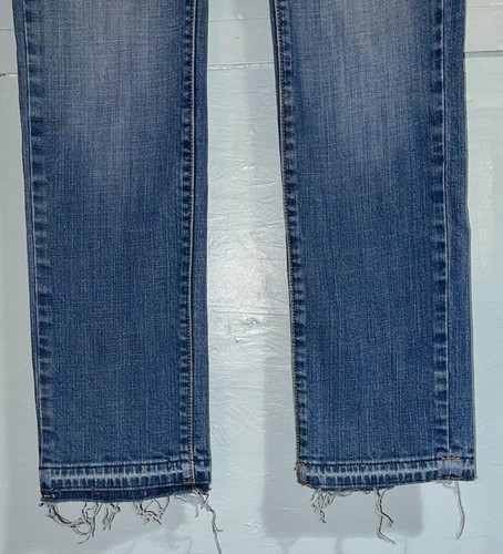 Pantalones de mezclilla para mujer Old Navy The Diva azul talla 4 dobladillo corto crudo con elástico 30x28 - Imagen 2 de 7