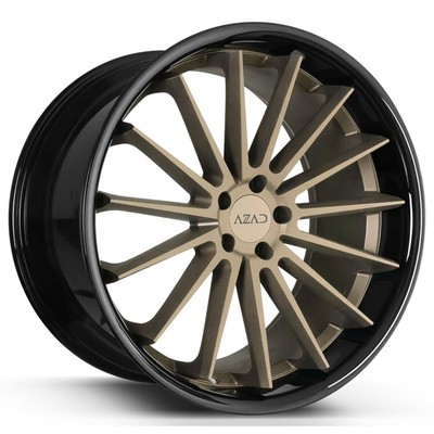 22x10.5''Azad Wheels AZ24 Bronze with Black Lip Rims