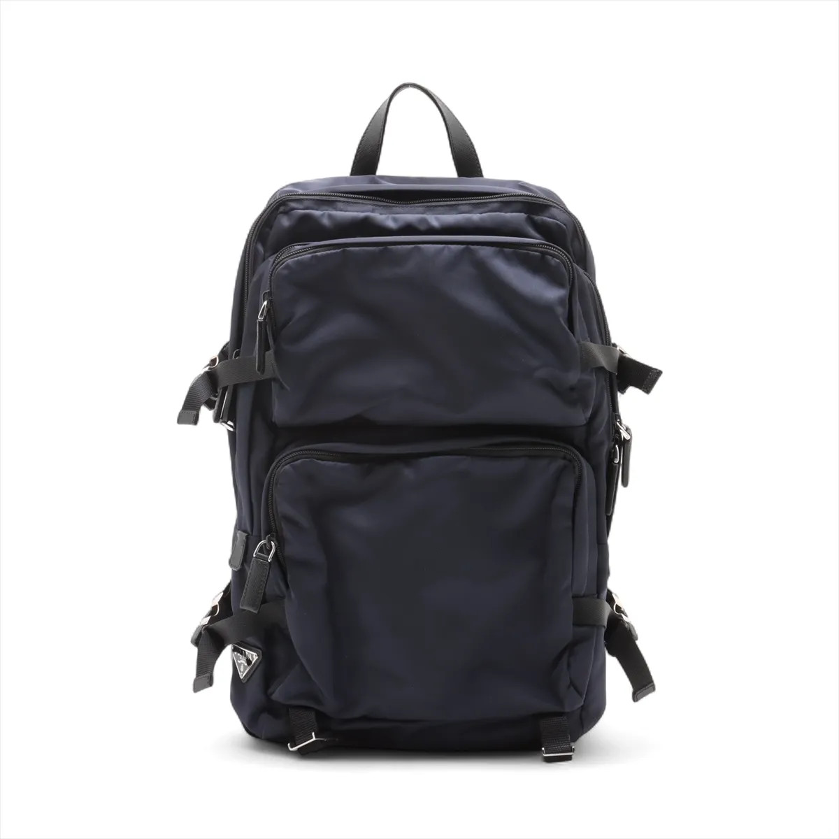 Prada Tessuto nylon x leather Backpack navy x black