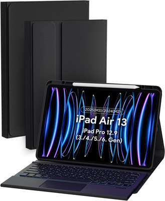 Doohoeek Schutzhülle Mit Tastatur Für Ipad Air 13 2025(M3)/2024(M2), Ipad Pro 12