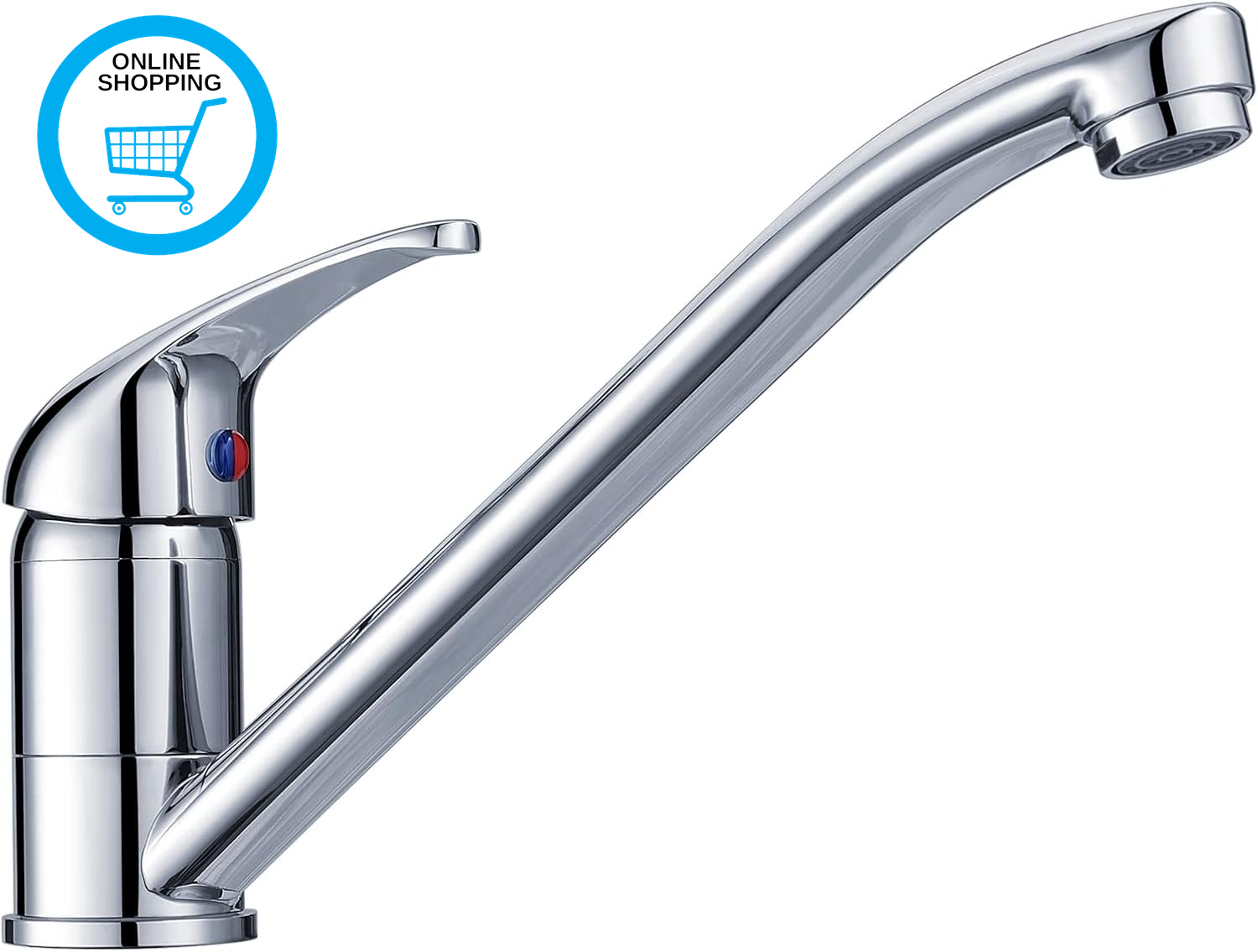 Kitchen Tap Chrome Kitchen Sink Mixer Taps 1 Hole Single Lever Monobloc Sink Tap