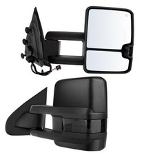 Tow Mirrors Towing Mirrors fit 2014-2018 for Chevy/GMC Black - Clearance Light
