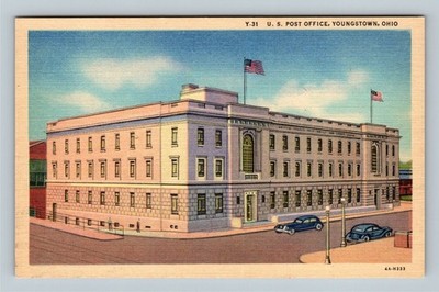 Youngstown OH, US Post Office, Ohio Vintage Postcard