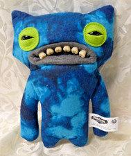 SPINMASTER FUGGLER FUNNY UGLY MONSTER - TIE DYE BLUE w TEETH -NEW FUGGS ON BLOCK