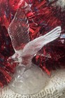 Crystal Flying Eagle Figurine: France Cristal D'Arques 24% Lead Frosted Base 8" — photo 3