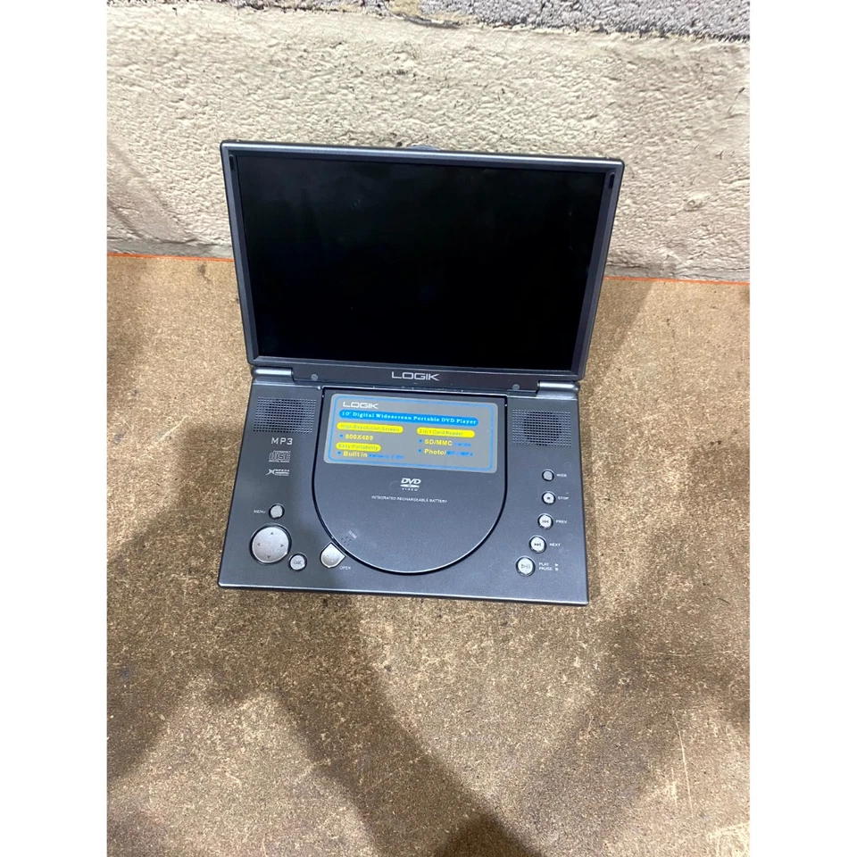 Logik LPD1001 Portable Car DVD Player Grey MP3 10.0" LCD Widescreen - For Parts - Image 4 of 4