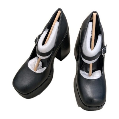 Windsor Smith Kisses Absatzschuhe Damen Schwarz 37 Leder Pumps Plateau