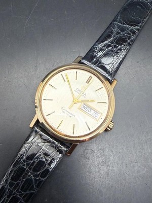 1975 14k Gold Omega Ref C6865 Seamaster Deville Watch.