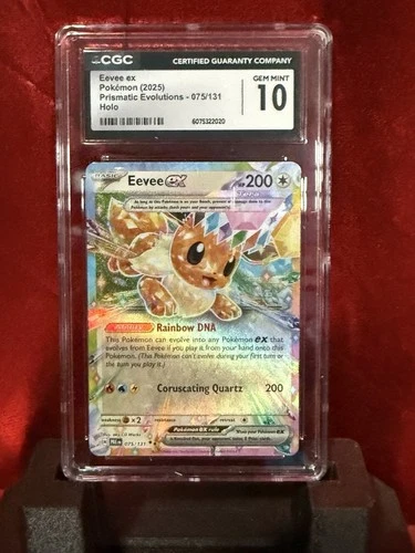 2025 Pokémon TCG Eevee ex #075/131 Prismatic Evolutions – CGC 10 GEM MINT
