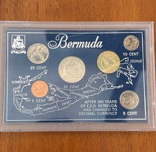1988 Bermuda Coin Collection five uncirculated coins: Includes one extra coin
