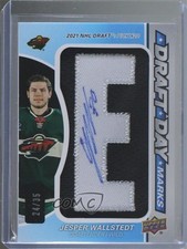 2024-25 Upper Deck SP Game Used Draft Day Marks 24/35 Jesper Wallstedt Auto zp8