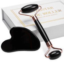 Jade Roller for Face, Facial Roller Massager Skin Care Tool, Gua Sha Facial T...