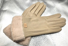 Ladies Elegant Beige Gloves Super Soft - One Size - Brand New