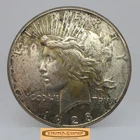 1928 KEY DATE Peace Silver Dollar, Mintage of 360,649 Coins, Damaged - #C60498NQ