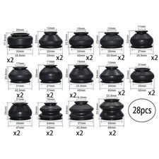 28X Kit Dust Boot Cover Suspension Steering Ball Joint Track Tie Rod Linkage End