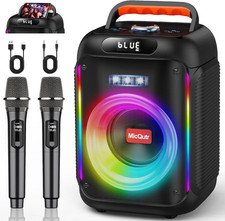 Macchina per Karaoke con 2 Microfoni per Bambini Adulti, Suoni per Caraoke Bluetooth