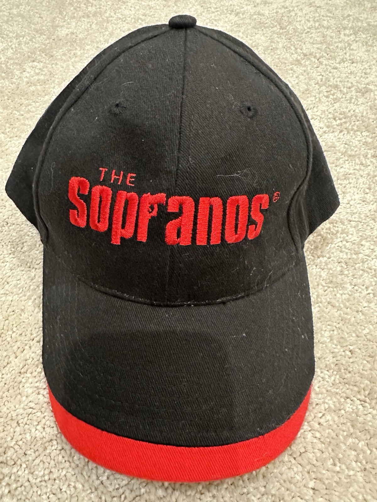 The Sopranos Hat HBO Movie TV Strap Back Black Baseball Cap Embroidered Logo