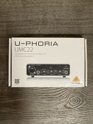 Behringer U-Phoria UMC22 USB Audio Interface - New / Open Box