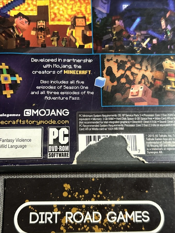 Minecraft: Story Mode - The Complete Adventure (PC DVD-ROM, 2016)** Windows XP** - Image 3 of 4
