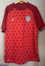 Nike 893367-688 Mens XL Dri-FIT USMNT USA Soccer 2018/19 Red Stars Jersey Kit