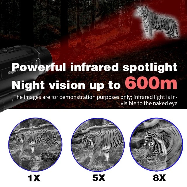 Z9005 Night Vision Monocular 5XZoom Head Mounted Digital Infrared Tactical Scope - Image 2 of 4