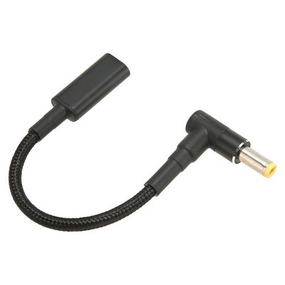 USB C Auf DC 5.5x2.5mm Adapter Nylon Gestrickt 100W Dual Chip Safe USB C
