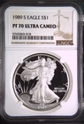 1989 S American Silver Eagle PF70 Ultra Cameo