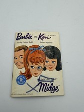 VINTAGE MATTEL BARBIE, and KEN  MIDGE DOLL W MINI FASHION BOOKLET CATALOG, 1962