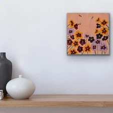 Original Acrylic Painting Wall Art "Pansies I" by Dawn M. Wayand