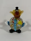 Murano Glass Round Belly Clown Vintage Round Figurine MADE IN ITALY 6”