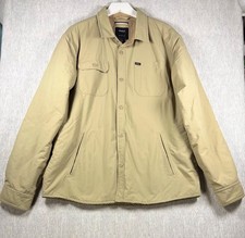 RVCA Men?s Tan Shirt Jacket Soft Inner Line Chest Pockets XL