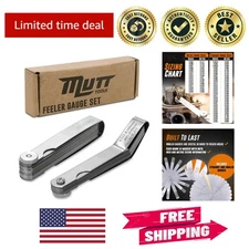 2pc Feeler Gauge Set - Straight & Angled for Precision Automotive Valves