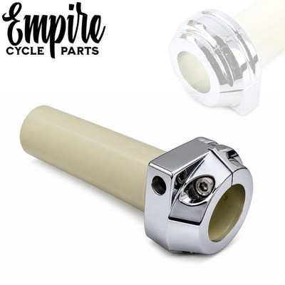 Harley Chrome Radius Single Cable Throttle Housing & Tube Set for 1'' Handlebars