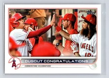 2022 Topps - Brandon Marsh; Shohei Ohtani #416 Amgels Dugout Congratulations
