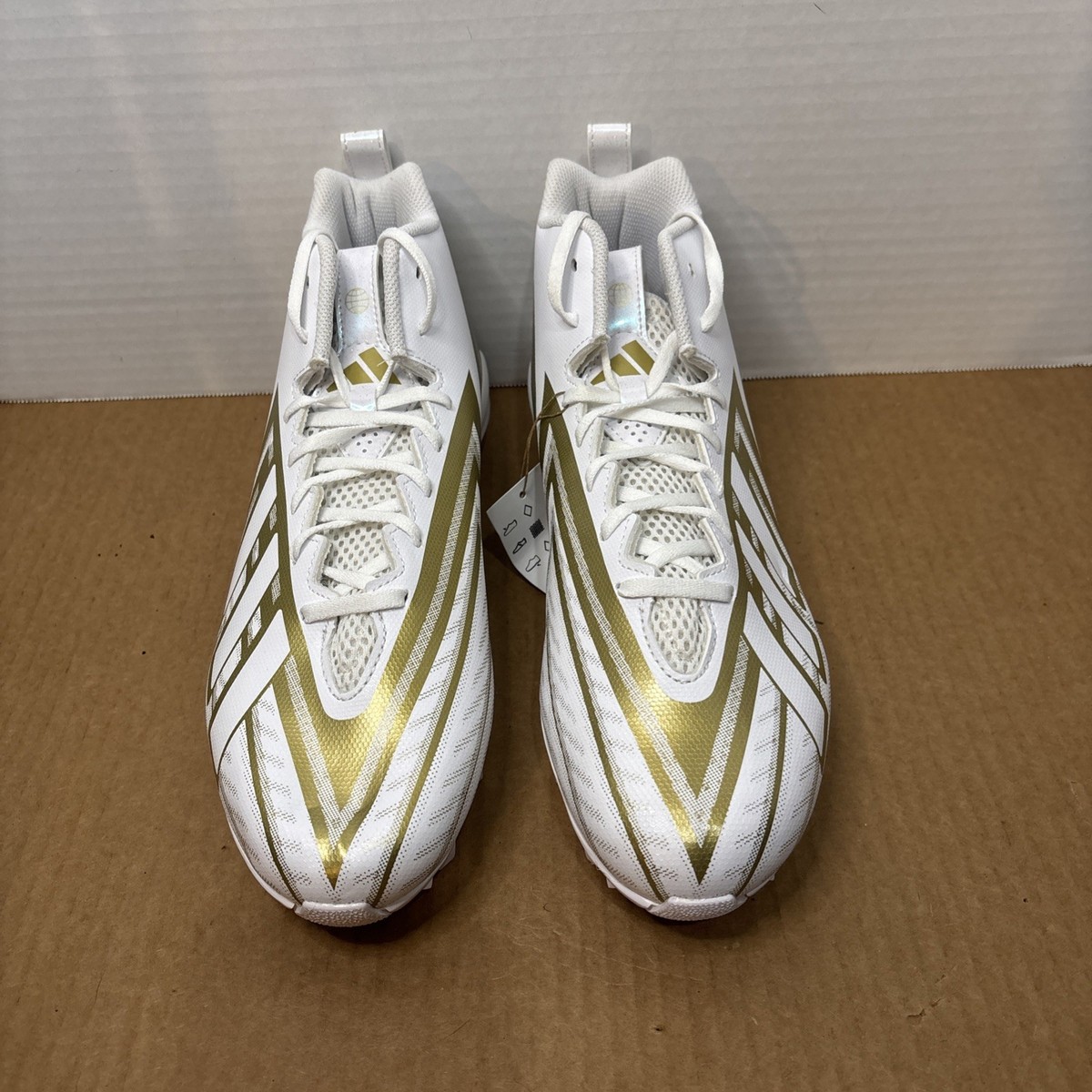 Adidas Men\'s Freak Spark MD 23 Football Cleats US 11 White Gold Athletic NWOB adidas Adult Freak Spark MD 23 Inline Football Cleats main image 2