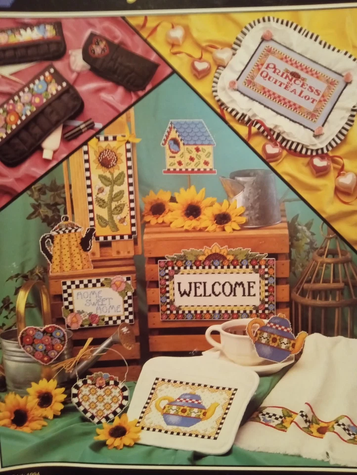 Lot Mary Engelbreit Cross Stitch Patterns Chair of Bowlies ME Cross Stitch - Image 2 of 4