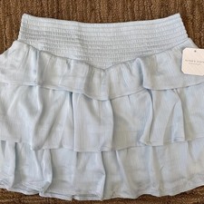 ALTAR D STATE light, Blue Ruffled Skirt Size Medium NWT