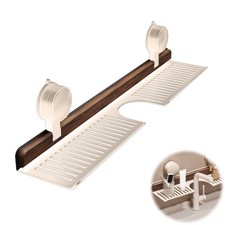 Drainage System Organizer No-drill Storage Solution Suction Cup Bathroom Rack