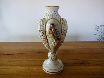 Vintage Vase Urne Keramos Capodimonte Italy