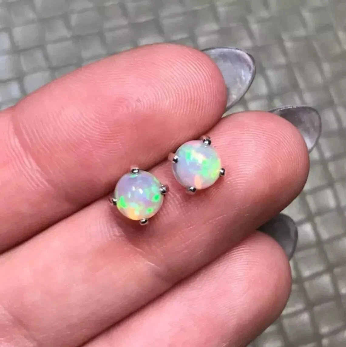 Orecchini a bottone con pietra preziosa di onice nero / Perni piccoli a cerchio rotondo in argento sterling, diverse misure, pietra portafortuna di dicembre, stile classico semplice - Italia