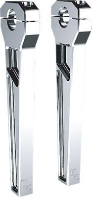 TODD'S CYCLE Risers - 1'' Clamping - 10'' Rise - Chrome Fits TD-R11-10