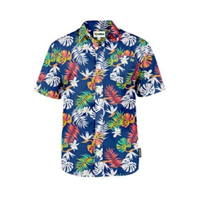 Tipsy Elves The Crush Captain Floral Hawaiian Camp Button Front Men s XXL Shirt