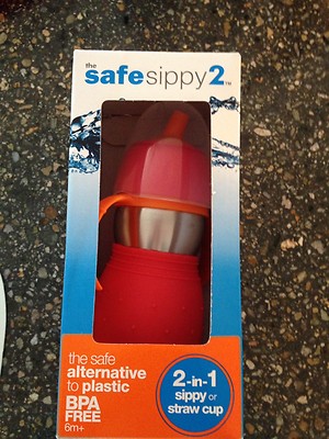 Kid Basix Safe Sippy Cup 2-in-1 red
