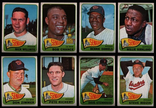 1965 Topps Washington Senators Complete Team Set 26 ct Gil Hodges Don Zimmer etc - Picture 4 of 8