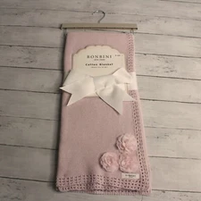 Bonbini Baby Crib Blanket 38 x 28 in 100% Cotton Knitted